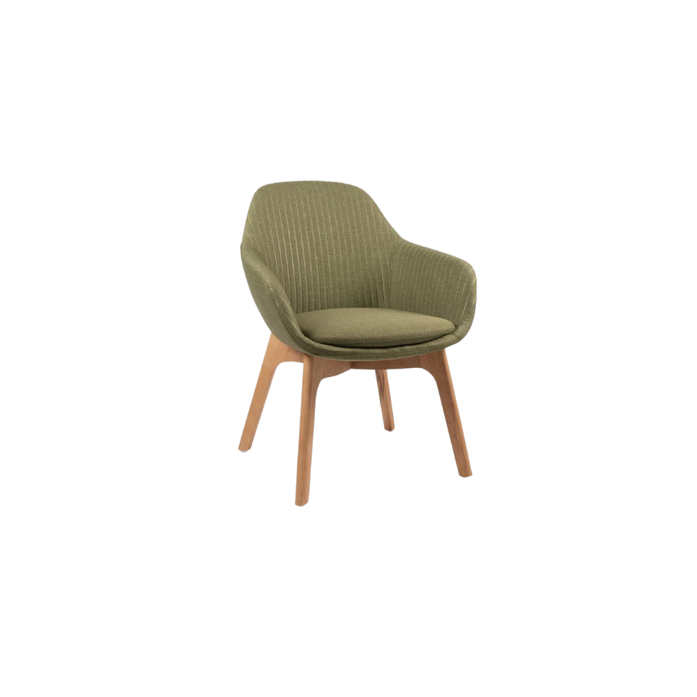 SILLA VISITANTE FABRIZIA BASE DE MADERA OHV-126