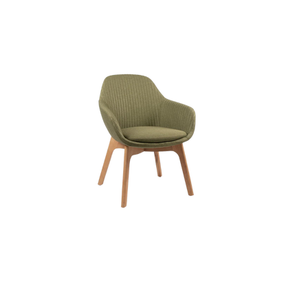 SILLA VISITANTE FABRIZIA BASE DE MADERA OHV-126