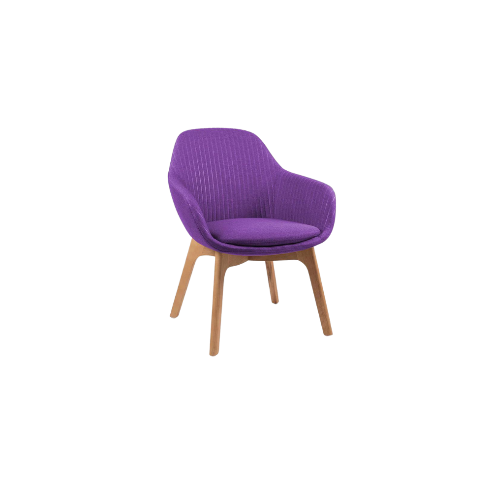 SILLA VISITANTE FABRIZIA BASE DE MADERA OHV-126