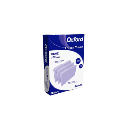 FOLDER OXFORD M758CRE TAMAÑO OFICIO 1 PAQUETE CON 100 PIEZAS COLOR CREMA M758 1/2