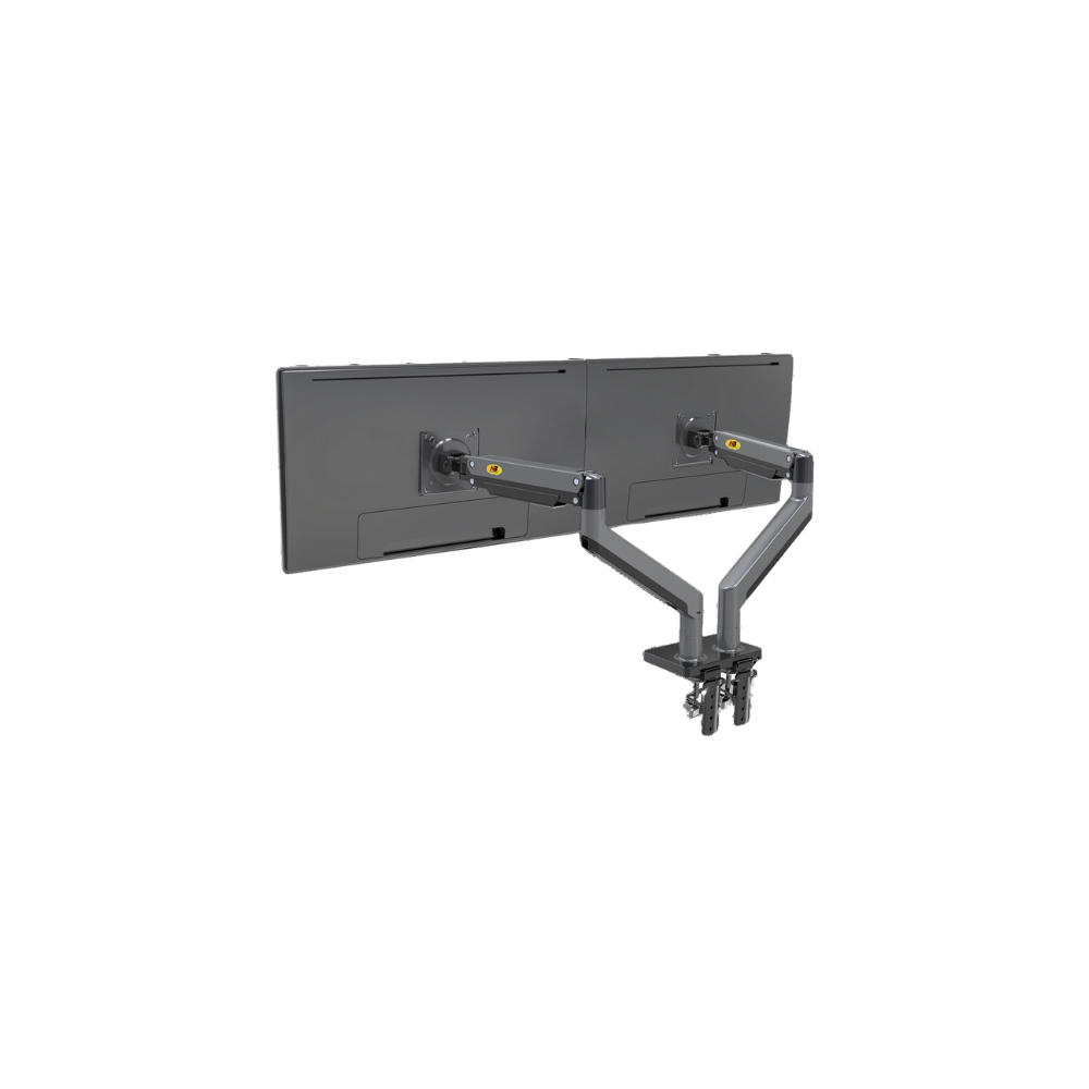 MONTAJE DE ESCRITORIO ARTICULADO PARA 2 MONITORES DE 22"-32" GIRO 360°