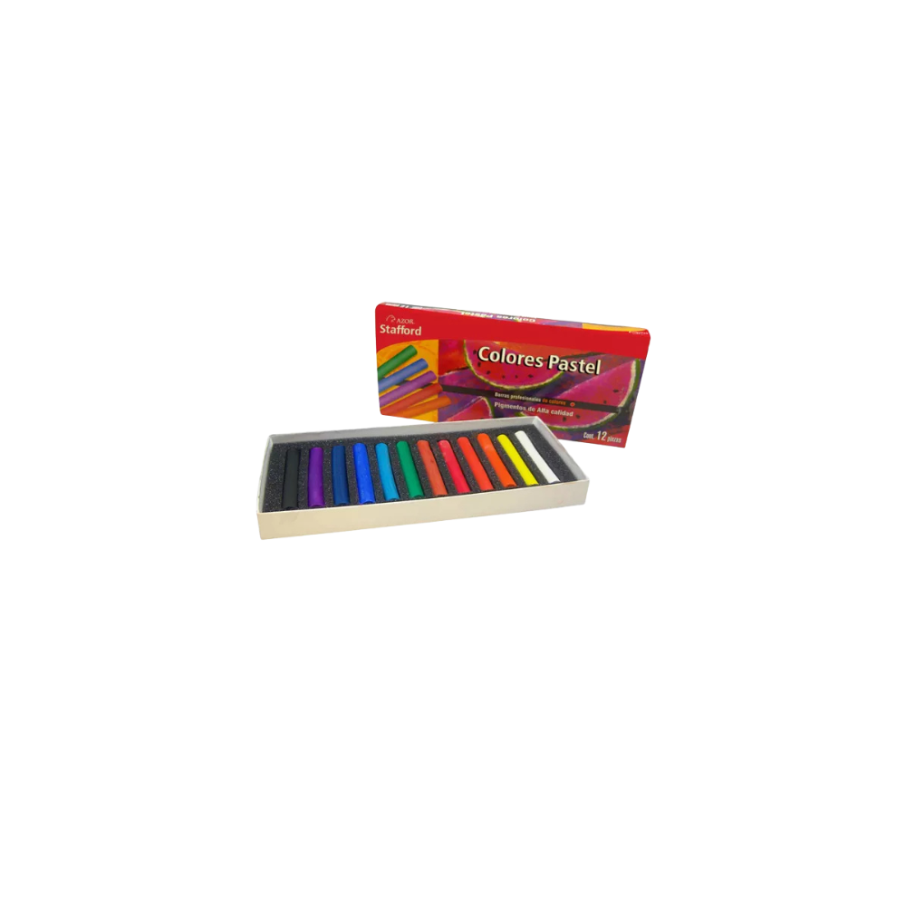 GISES STAFFORD COLORES PASTEL 1 CAJA CON 12 PIEZAS 309.DAD0500