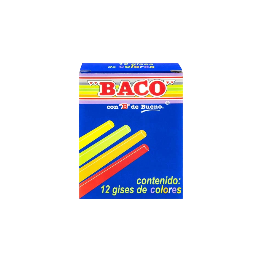 GISES BACO COLORES SURTIDOS 1 CAJA CON 12 PIEZAS PTGSA0009