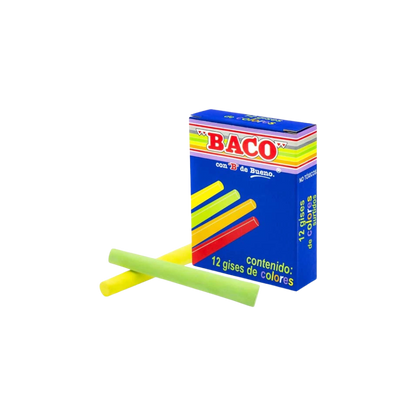 GISES BACO COLORES SURTIDOS 1 CAJA CON 12 PIEZAS PTGSA0009