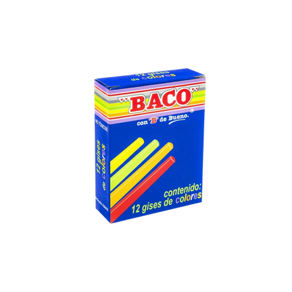 GISES BACO COLORES SURTIDOS 1 CAJA CON 12 PIEZAS PTGSA0009