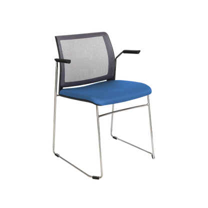 SILLA VISITANTE INTERIOR OFFIHO ALPHA CON BRAZOS OHV-105