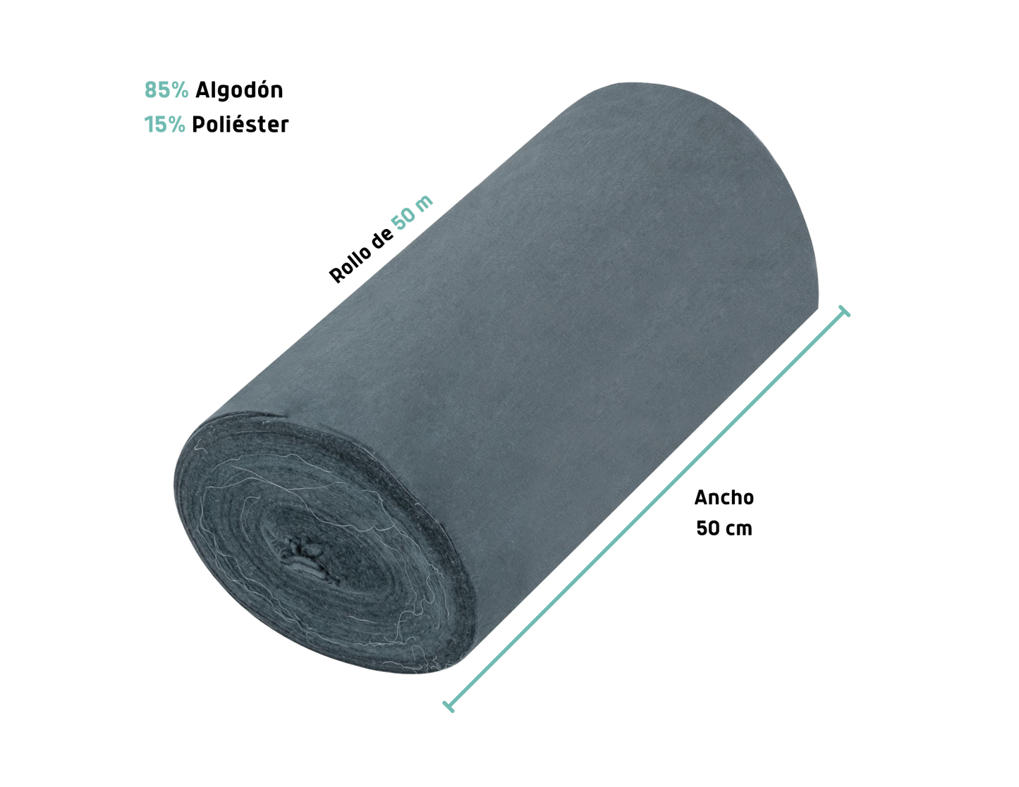 FRANELAS EN ROLLO DE ALGODON, 50 M X 50 CM, KLINTEK MODELO: 57003 57004 57002 CLAVE: FRA-50G FRA50-B FRA-50R
