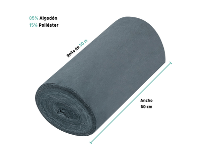 FRANELAS EN ROLLO DE ALGODON, 50 M X 50 CM, KLINTEK MODELO: 57003 57004 57002 CLAVE: FRA-50G FRA50-B FRA-50R