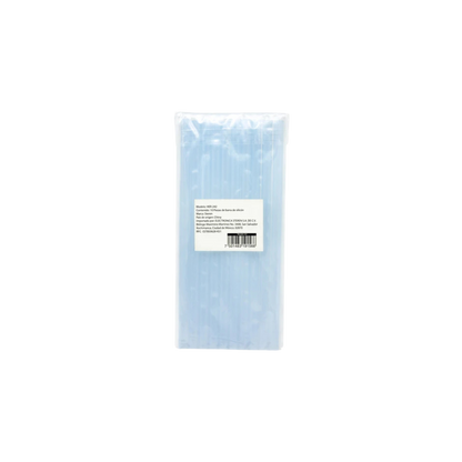 BARRA DE SILICÓN TRANSPARENTE STEREN PAQUETE CON 10 PZ HER-242