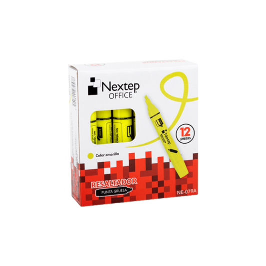 MARCADOR NEXTEP RESALTADOR COLOR AMARILLO C/12 NE-079A