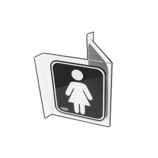 SEÑAL TRIANGULAR DE BAÑOS MUJERES MARCA SABLÓN 7749
