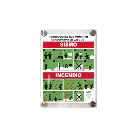 SEÑAL DE SISMO E INCENDIO MARCA SABLÓN 7769