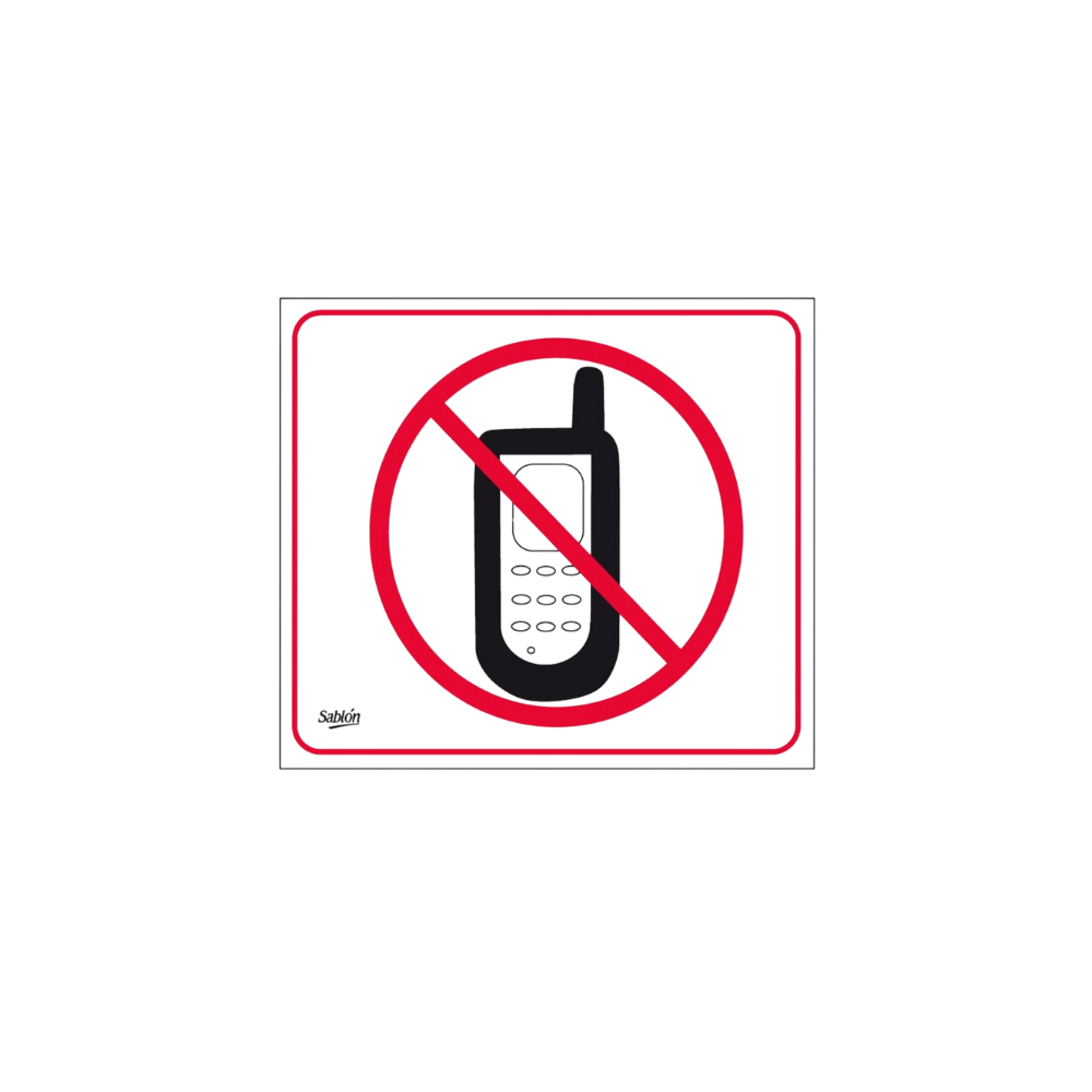 SEÑAL DE PROHIBIDO EL USO DEL CELULAR 7789C SABLÓN