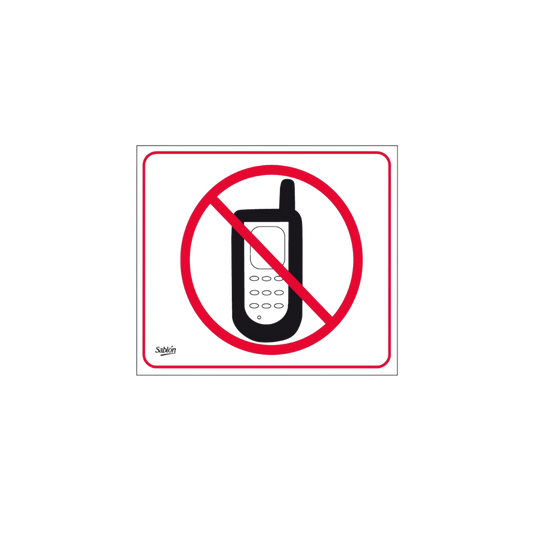 SEÑAL DE PROHIBIDO EL USO DEL CELULAR 7789C SABLÓN