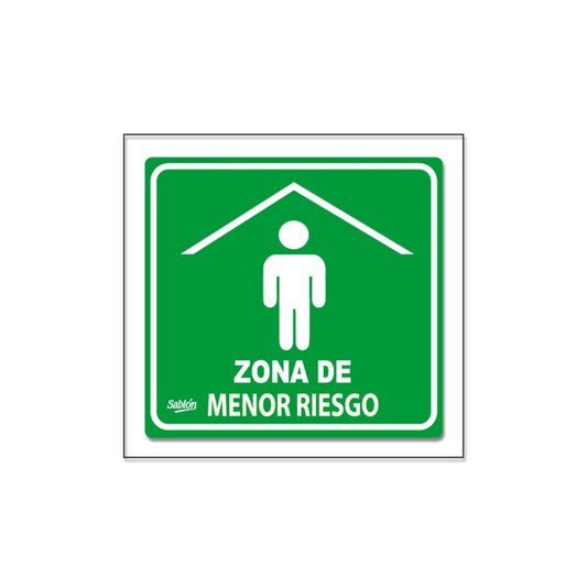 SEÑAL DE ZONA DE MENOR RIESGO 7831