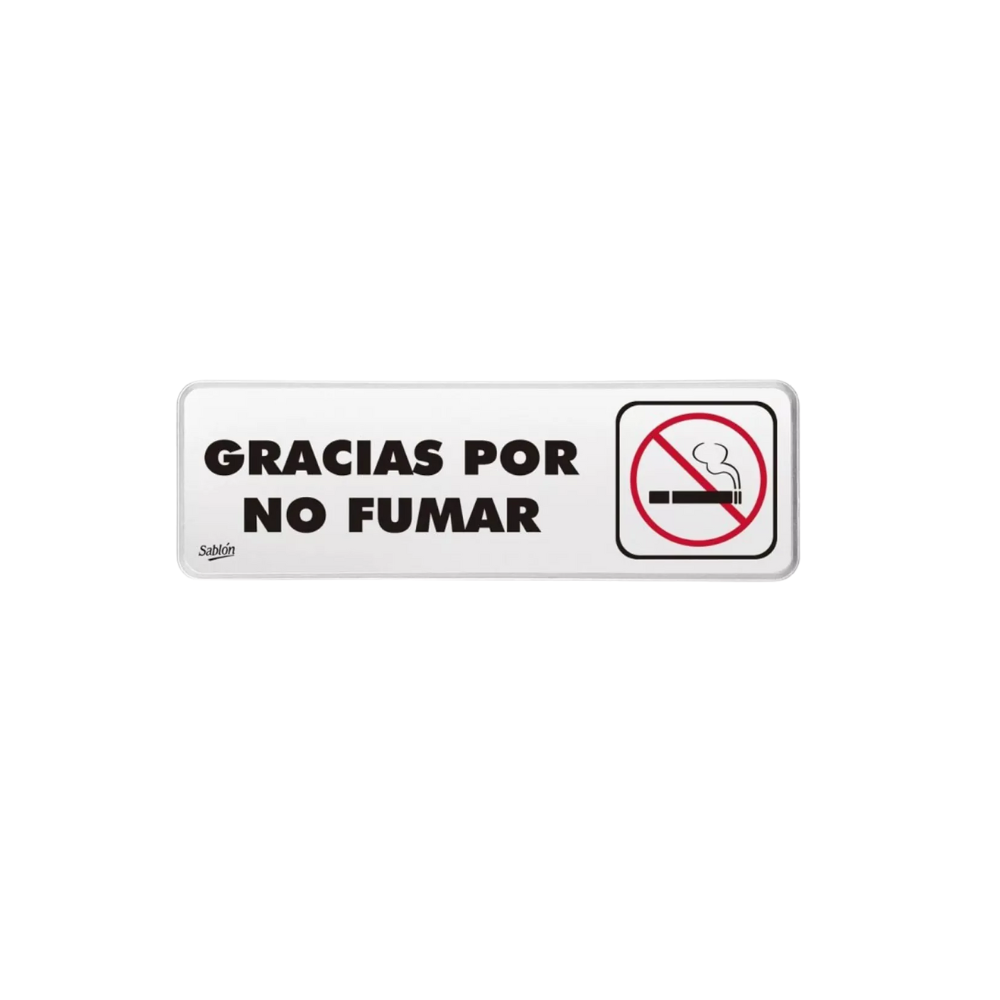 SEÑAL DE GRACIAS POR NO FUMAR MARCA SABLÓN 7920