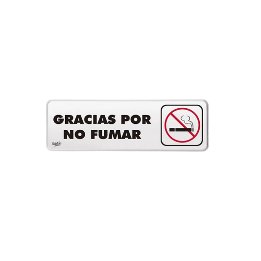 SEÑAL DE GRACIAS POR NO FUMAR MARCA SABLÓN 7920