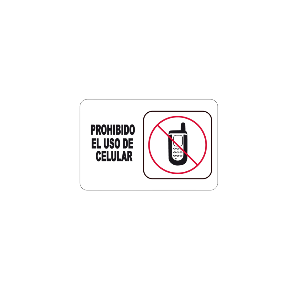 SEÑAL DE PROHIBIDO EL USO DEL CELULAR 7927