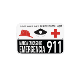 SEÑAL DE EMERGENCIA NÚMERO 911 SKU 7936