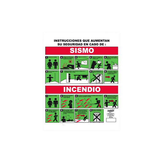 SEÑAL DE SISMO E INCENDIO MARCA SABLÓN 7965