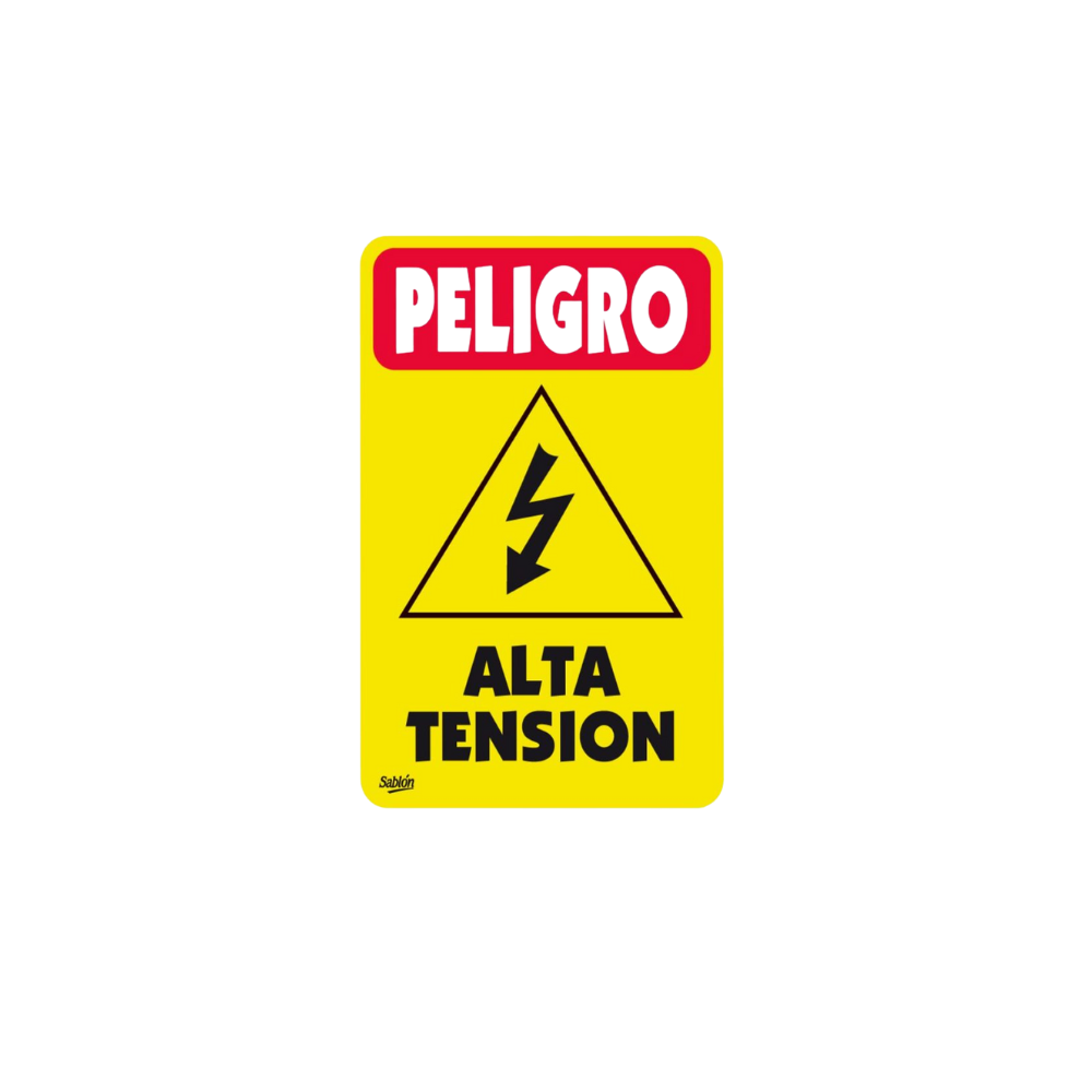 SEÑAL DE PELIGRO ALTA TENSIÓN MARCA SABLÓN 7971
