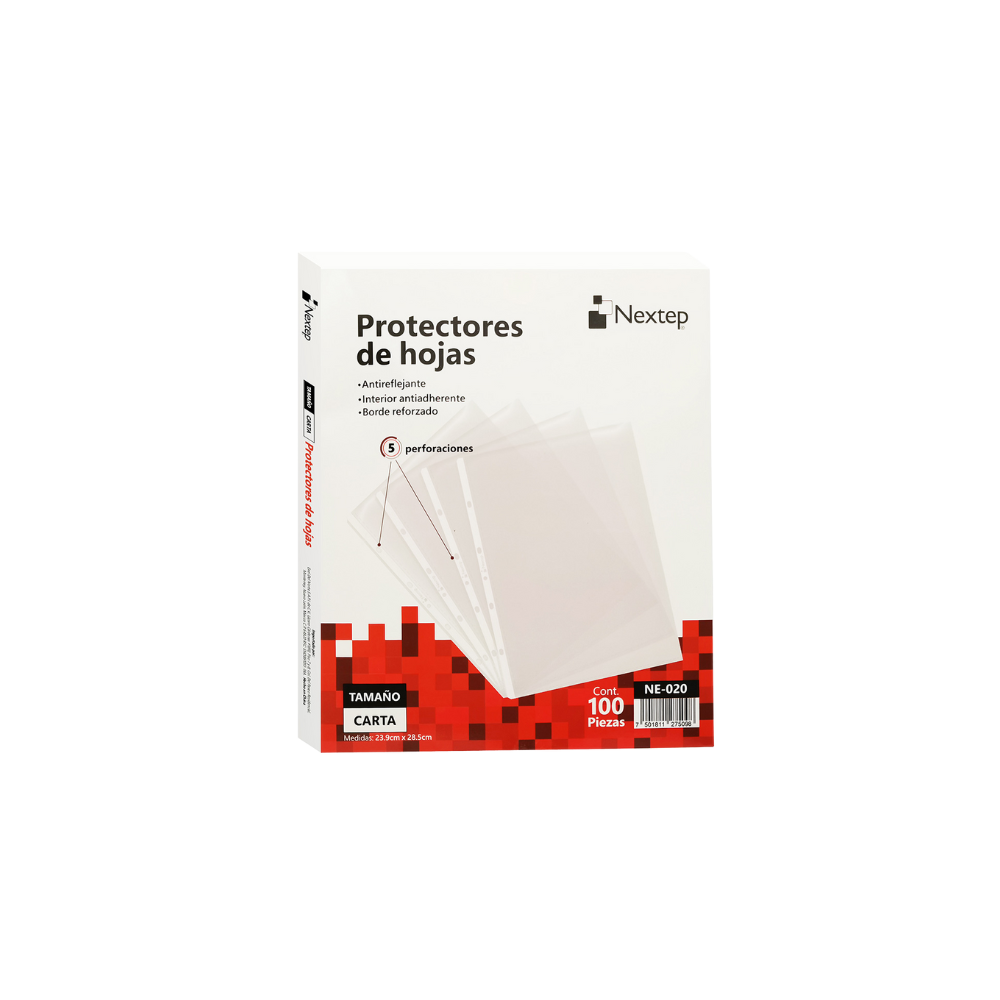 MICA NEXTEP PROTECTOR HOJA CARTA CAJA C/100 PZAS NE-020