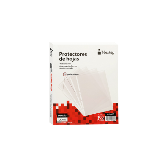 MICA NEXTEP PROTECTOR HOJA CARTA CAJA C/100 PZAS NE-020