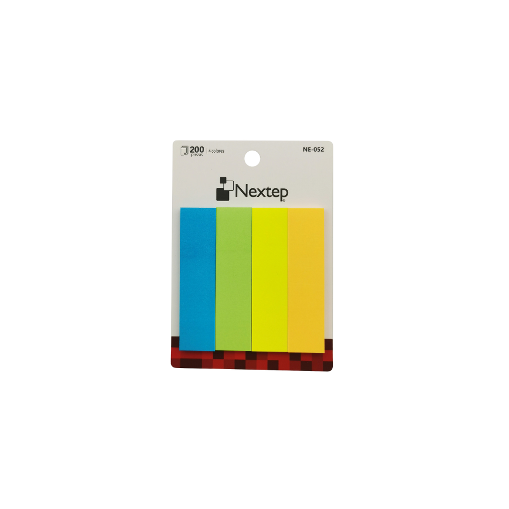 BANDERITAS NEXTEP NEÓN 4 COLORES 200 PIEZAS NE-052
