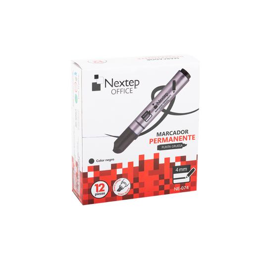 MARCADOR PERMANENTE NEXTEP PUNTA GRUESA CINCEL 4MM NE-074