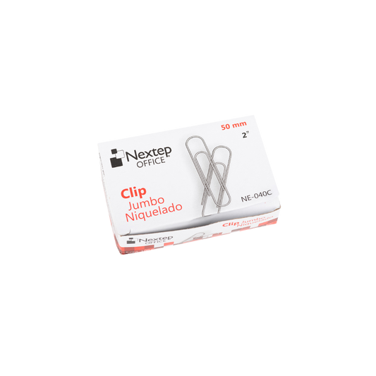 CLIP JUMBO NEXTEP NIQUELADO 50MM 100 CLIPS NE-040C