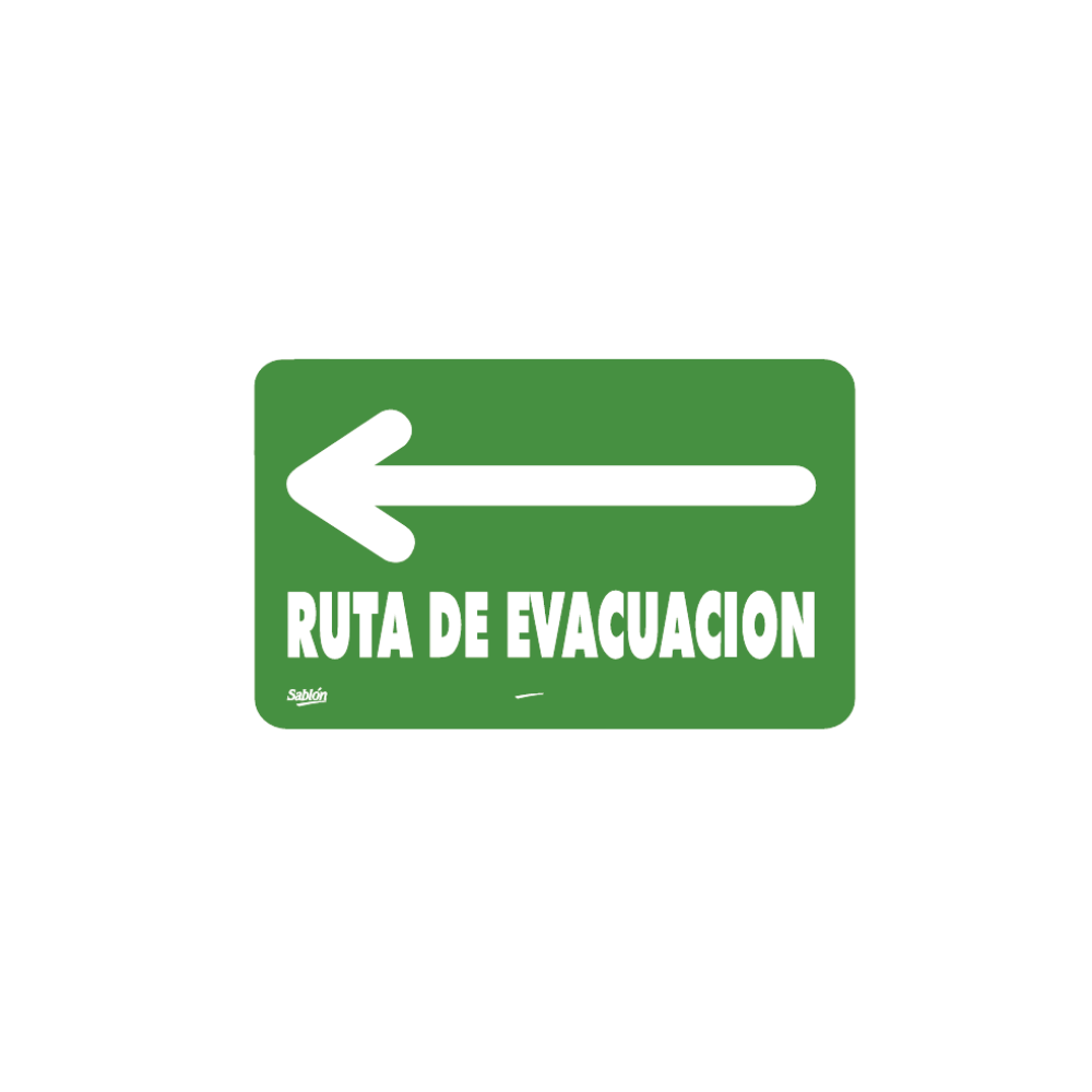 SEÑAL DE EVACUACIÓN MARCA SABLÓN 7761 Y 7762