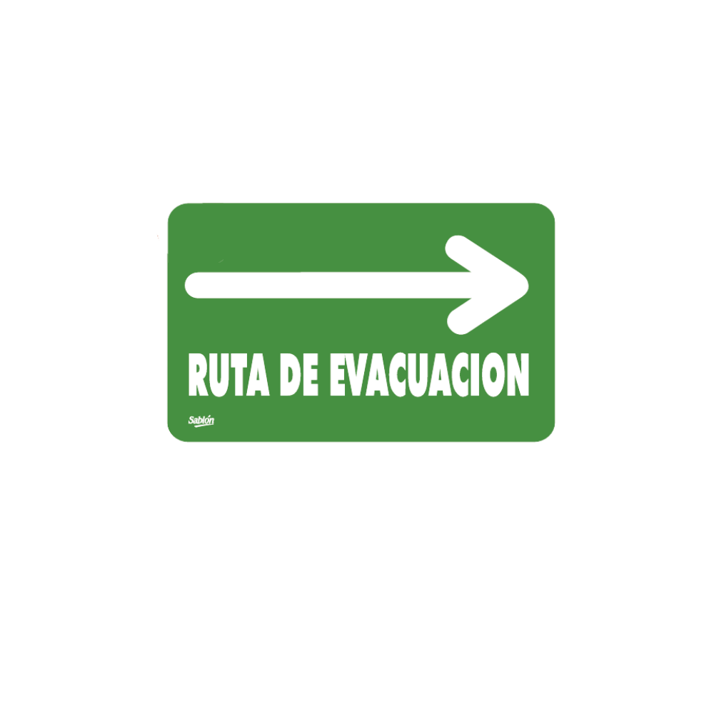 SEÑAL DE EVACUACIÓN MARCA SABLÓN 7761 Y 7762