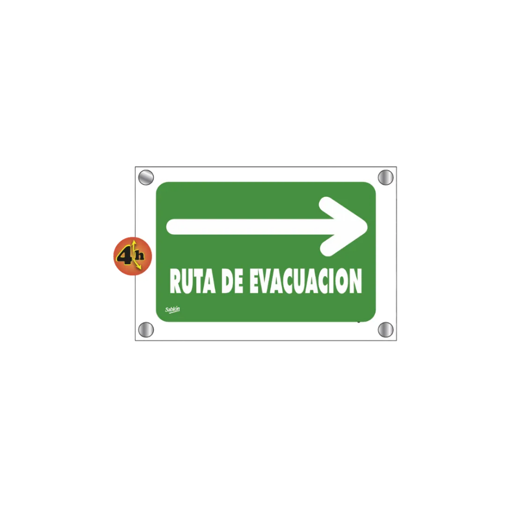 SEÑAL DE EVACUACIÓN MARCA SABLÓN 7766 Y 7767