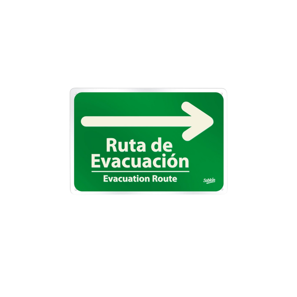SEÑAL DE EVACUACIÓN MARCA SABLÓN 7803 Y 7804