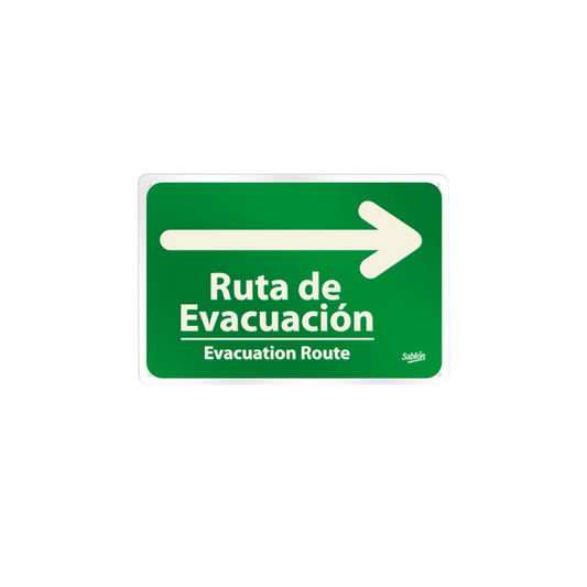 SEÑAL DE EVACUACIÓN MARCA SABLÓN 7803 Y 7804