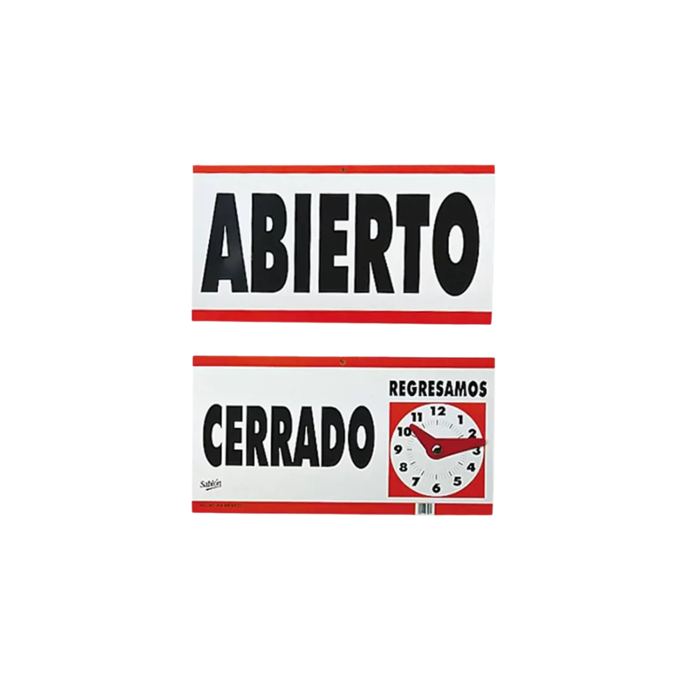 SEÑAL DE HORARIO ABIERTO-CERRADO MARCA SABLÓN 7961