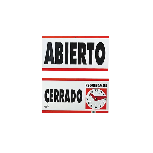 SEÑAL DE HORARIO ABIERTO-CERRADO MARCA SABLÓN 7961