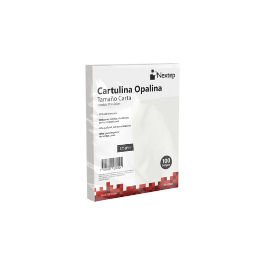 CARTULINA OPALINA NEXTEP BLANCA C/100 225 GR NE-012D