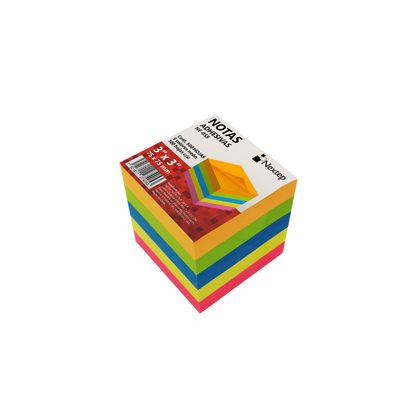 NOTAS ADHESIVAS NEXTEP 3X3 NEÓN 5 BLOQUES 500 HOJAS NE-055