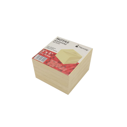 NOTAS ADHESIVAS NEXTEP 3X3 AMARILLO 5 BLOQUES C/100 C/U NE-055A