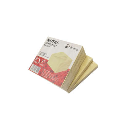 NOTAS ADHESIVAS NEXTEP 3X3 AMARILLO 5 BLOQUES C/100 C/U NE-055A