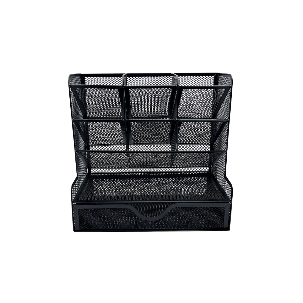 ORGANIZADOR NEXTEP MALLA METÁLICA PARA ESCRITORIO MULTI SECCIONES CON CAJÓN NE-177X