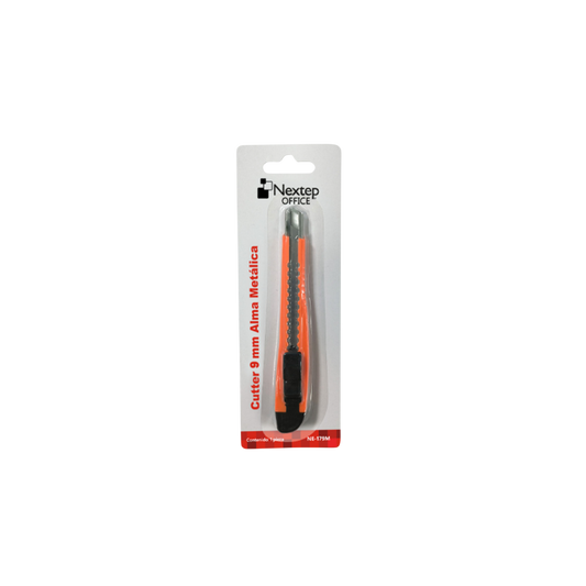 CUTTER PLÁSTICO NEXTEP CHICO NAVAJA 9MM ALMA DE METAL NE-179M