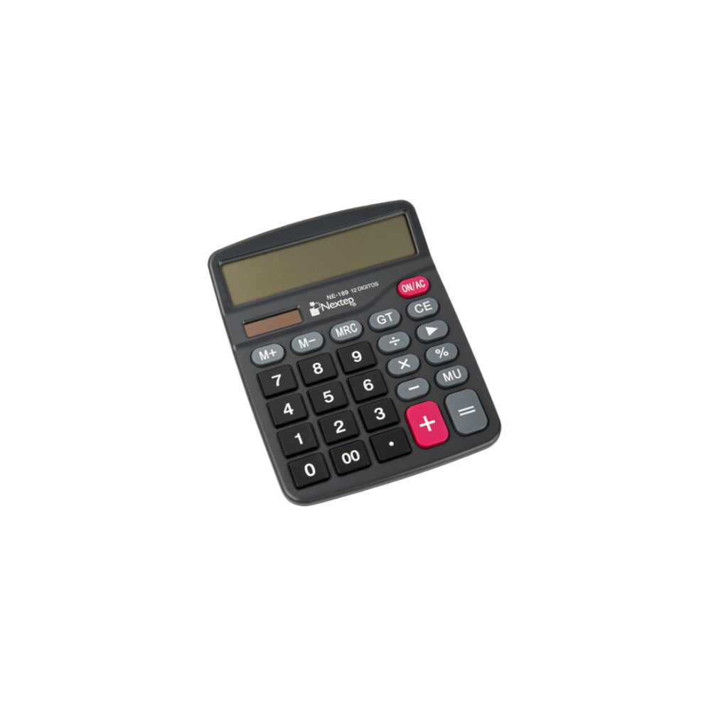 CALCULADORA NEXTEP 12 DÍGITOS PANTALLA GRANDE BATERÍA/SOLAR NE-189