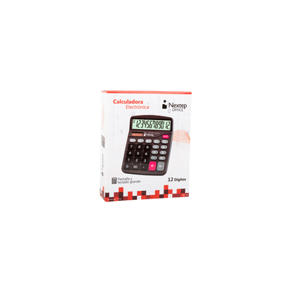 CALCULADORA NEXTEP 12 DÍGITOS PANTALLA GRANDE BATERÍA/SOLAR NE-189