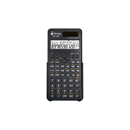 CALCULADORA NEXTEP CIENTÍFICA 10+2 DÍGITOS DOBLE LÍNEA 240 FUNCIONES SOLAR/BATERÍA NE-196E