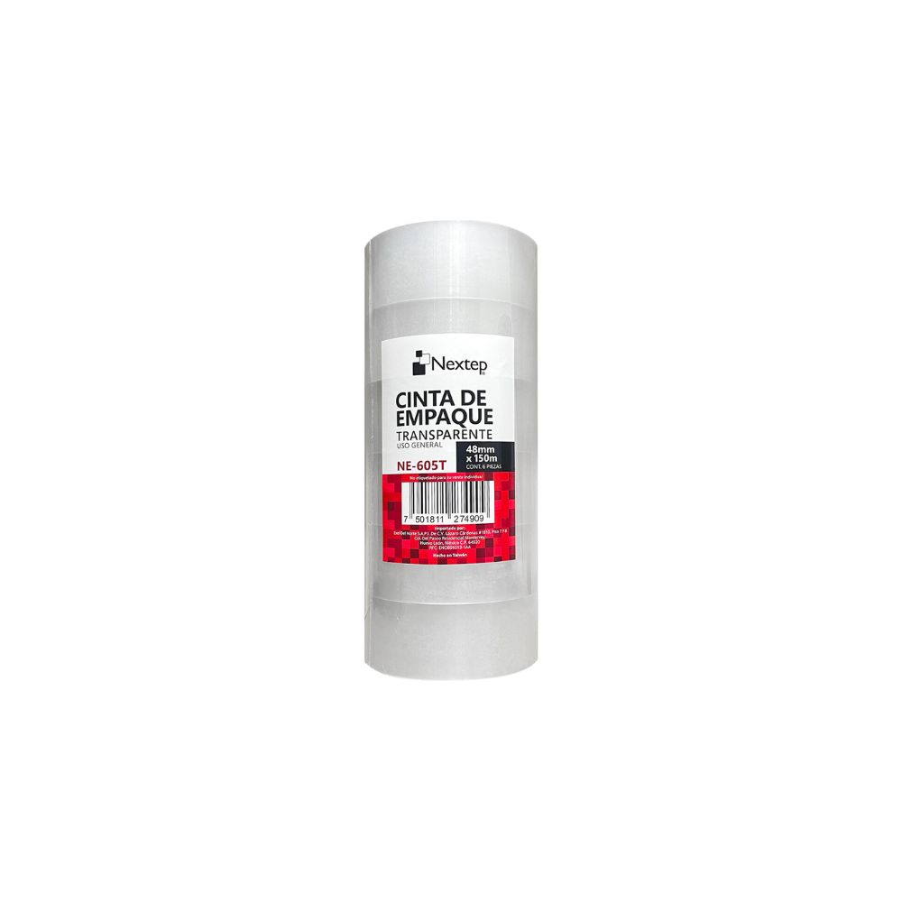 CINTA EMPAQUE TRANSPARENTE NEXTEP 48MM X 150MTS C/6 NE-605T