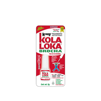 PEGAMENTO INSTANTÁNEO KOLA LOKA BROCHA COLOR TRANSPARENTE 5 GR KBR-5MC