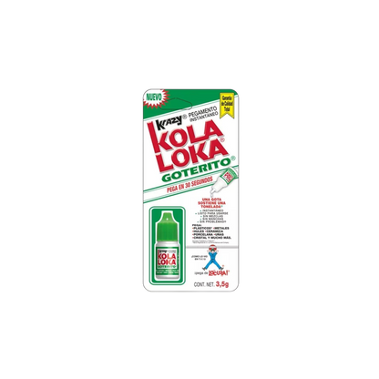 PEGAMENTO INSTANTÁNEO KOLA LOKA GOTERITO COLOR TRANSPARENTE 3.5 GR  KLGPL5-MC