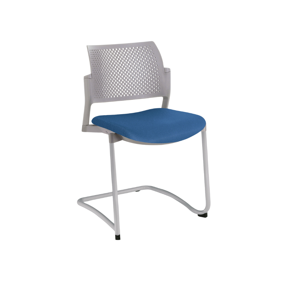 SILLA OFFIHO VISITANTE INTERIOR KYOS SEMITAPIZADA TIPO TRINEO OHT-355 OHT-356